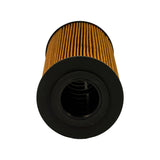 Opposite end cap view down the central bore showing inner perforated support tube and clean black moulded plastic flange