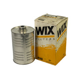 Filter element standing beside its original WIX Filters box. Box shows the yellow and white WIX/Dana branding with '51155' and 'OIL FILTER' printed on the front panel; light shelf wear and scuffing on the box, element itself appears unused.