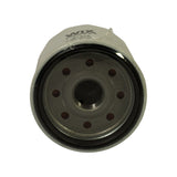 Base view showing the threaded centre port, eight inlet holes arranged around the centre, and black rubber sealing gasket. Top label visible through plastic wrap.