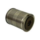 Three-quarter angled view showing one end gasket and the WIX 51138 ink stamp clearly on the side of the can; light surface oxidation visible on the flange edge