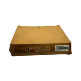 Top/side view of the original brown cardboard Fram box, label reads 'PART No: XA1264' with FRAM Filters logo and 'MANUFACTURED BY FRAM (N.Z.) LTD. AUCKLAND', white SKU sticker 'Fram XA1264 / FIL-01001' and barcode at right end, 'A414' hand-written in marker on the left end