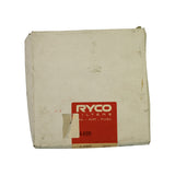 Top of original Ryco Filters box, sun-faded and dust-marked white card with red Ryco label reading 'OIL - AIR - FUEL' and 'A499' visible on side flap