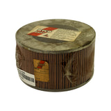 Side-on view with metal end caps top and bottom, brown pleated paper media wrapped in clear shrink-film; orange Ryco PART No A460 / Q44 label and SKU barcode label both visible on side