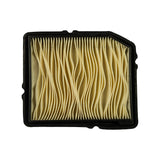 Direct top-down view of clean side of the filter, full pleat pattern visible across the trapezoidal frame