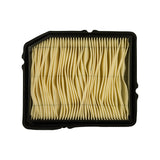 Direct top-down view of dirty side of the filter showing reinforcing wire mesh laid across the pleats