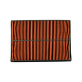 Square-on overhead view of the same pleated face; full rectangular outline of the black frame visible with even pleat spacing across both halves of the central support