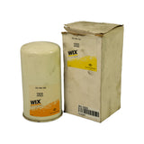 Side-by-side view of the bare spin-on filter and its original Wix cardboard box, both displaying matching 33525 part numbers and 22/06/99 date codes; box label visible on the side panel.