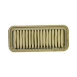 Straight overhead view of the filter showing the full pleat array and outer sealing rib of the frame.