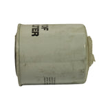 Side profile of the filter, opposite face. Partial print TO INSTALL / GROOVE / GASKET / AFTER GASKET / ENGINE AND fitting instructions wraps around the lower can near the seam.