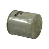Three-quarter view of the can showing the closed dome end and the bonded seam, plastic film still gathered around the base.