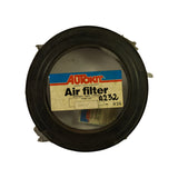 Top-down view of the metal end cap with the Autokit label fully readable; pleated paper element and inner instruction slip just visible through the central opening