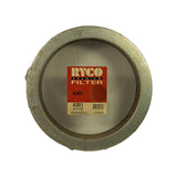 Straight-on overhead view of the same end cap, label legible showing Ryco Premium Filter A301 Air Filter, Made in New Zealand by G.U.D. Manufacturing Co. Pty Ltd, distributed by G.U.D. New Zealand Ltd