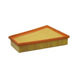 Rear three-quarter view of filter sitting flat, showing the underside pleat structure and the full depth of the polyurethane sealing edge.