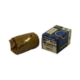 Box and part removed from box. Bearing set wrapped in waxed brown paper. Box shows ACL Engine Bearings branding on side panel. Waxed paper wrapping is intact at one end, torn open at the other revealing metallic bearing surface.