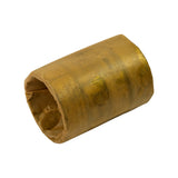 Three-quarter angle view showing bore opening of cam bearing. Brass/bronze alloy surface partially visible.