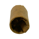 End-on view of the wrapped bearing set showing the open hollow cylinder of the roll and interior wrapping around the bearing shells.
