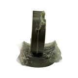 Single upper shell and lower shell bundle stood on end, showing profile thickness. Oil hole visible in upper shell. Lower shells still fully wrapped in original plastic.