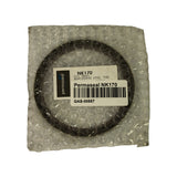 Front view of seal wrapped in bubble wrap with Permaseal label showing part number NK170, description 'Oil Seal 92×110×10 HTCL THO', and retailer stock label 'Permaseal NK170 / GAS-00887' with barcode