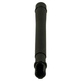 Part standing vertically, reverse face. Open bore end at bottom clearly visible showing hollow interior. Smooth body with shallow surface marks from tooling. Top split-clip tip visible.