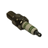 Reverse three-quarter view showing firing end with ground electrode hook and centre electrode, threaded shank, and ceramic insulator with BOSCH branding from the terminal side.