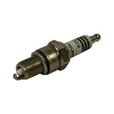 Three-quarter angled view from electrode end; platinum-tipped centre electrode protruding from ceramic nose, single bent ground electrode, gasket seat on threaded shell; 'BOSCH PLATINUM' on insulator.