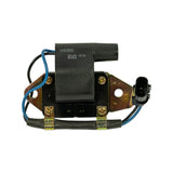 Front-on view of coil assembly showing full bracket width, coil body markings '10903568', '00100 CC10', 'MOS10' clearly legible, and the right-side 2-pin connector.