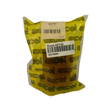 Front view of sealed Excel-branded yellow polythene bag with printed Excel logo pattern. Top label shows part number XD153 and text 'DISTRIBUTOR CAP', with barcode 9420038802895, date stamp 12.01.2015, and batch code 16965. Retailer stock label 'Excel XD153 / IGN-00664' affixed below. Brown distributor cap partially visible through translucent bag.