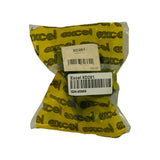 Excel branded yellow polybag packaging, front face. Two labels visible: original Excel label showing 'XD281 / DISTRIBUTOR CAP' with barcode 9420038803601, and a secondary inventory label 'Excel XD281 / IGN-00665'.
