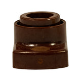 Opposite front elevation showing the other side of the flanged base and hub. Small mould mark '3' visible on the lower flange face.