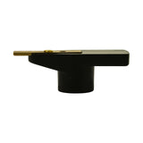 Side profile of rotor arm showing slim body with no rear under-hang and cylindrical mounting hub beneath