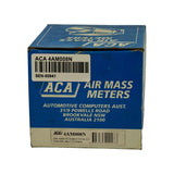 Front of ACA branded blue box showing 'AIR MASS METERS' graphic, internal SKU label SEN-00941, manufacturer address (Automotive Computers Aust., Brookvale NSW), part number 4AM008N, fitment line and barcode 9323135000273