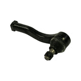 Three-quarter perspective view showing arm underside, ball joint housing, and threaded stud end; 'HM' cast marking visible on arm mid-section.