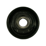Reverse face detail showing the inner ball bearing race from the back; bayonet-style retaining tabs/splines visible on the inner steel race ring.