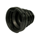 Underside/large-end view of boot showing wide open flange bore and internal sealing groove detail — consistent with tripod-style inner CV joint housing interface.