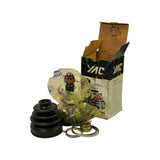 Three-quarter view of open box with contents partially in and partially out, confirming YAC branding and 26/25X56 specification label on box face.