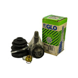Full kit contents displayed beside original GLO box, green and cream diagonal-stripe packaging with GLO logo; part number GLO3415K, barcode, and fitment label visible on box face.