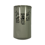 Opposite side of filter body showing installation instruction diagrams (3-step spin-on procedure) and manufacturer text 'WIX Filtration Corp., Gastonia, NC, Made in USA'.