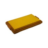 Filter element, angled view from opposite long side showing underside and pleat tips. Confirms uniform pleat construction across full media area.