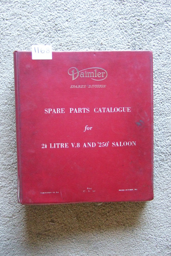 Daimler 2.5L V8 and 250 Saloon Spare Parts Catalogue