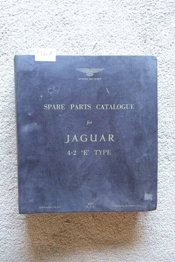 Jaguar 4.2 E Type Spare Parts Catalogue
