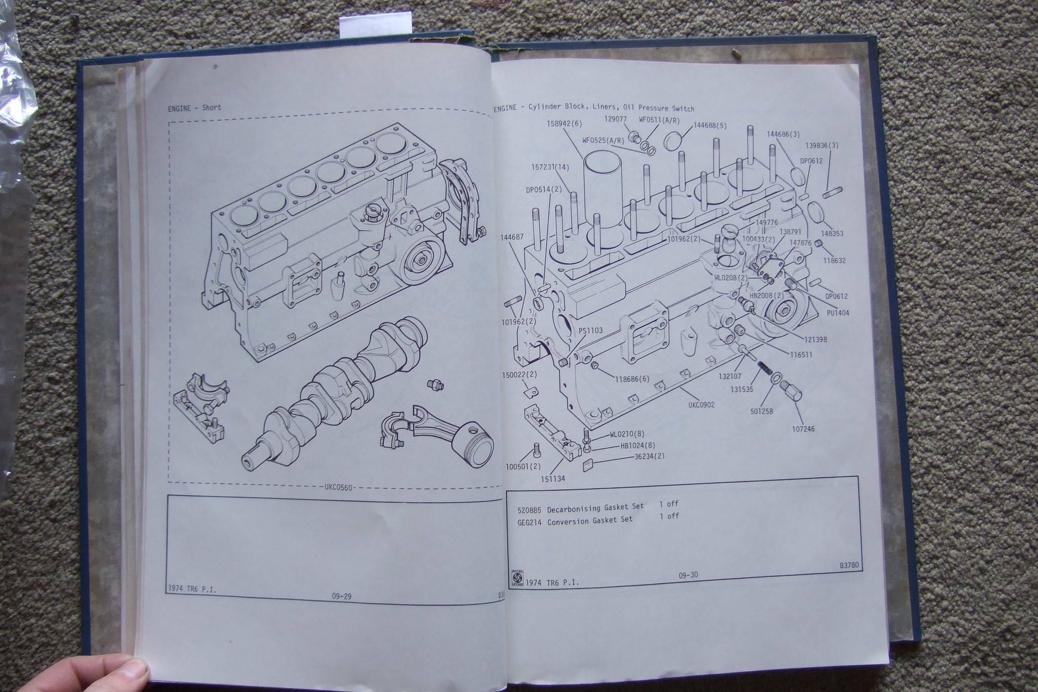 Triumph TR6 (1974) Parts Catalogue Nelson Merchants