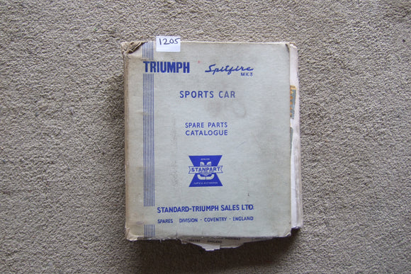 Triumph Spitfire Mk3 Sports Car Spare Parts Catalogue Book