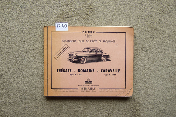 Renault Fregate, Domaine, Caravelle Type-R FRENCH Parts Catalogue
