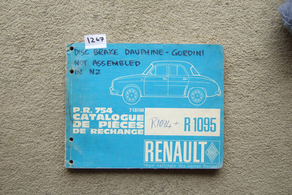 Renault R1095 Parts Catalogue (FRENCH)