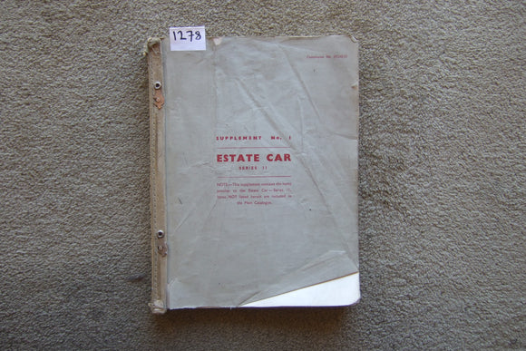 Vanguard Estate Car Series 2 Supplement No.1 Book