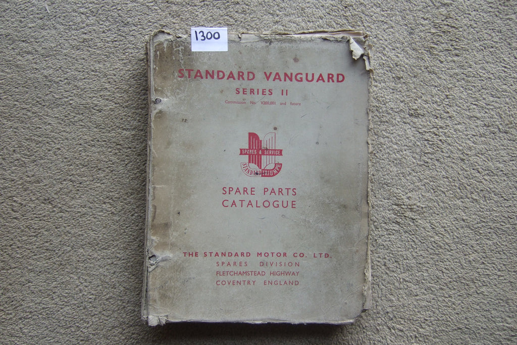 Standard Vanguard Series 2 Spare Parts Catalogue Nelson Merchants