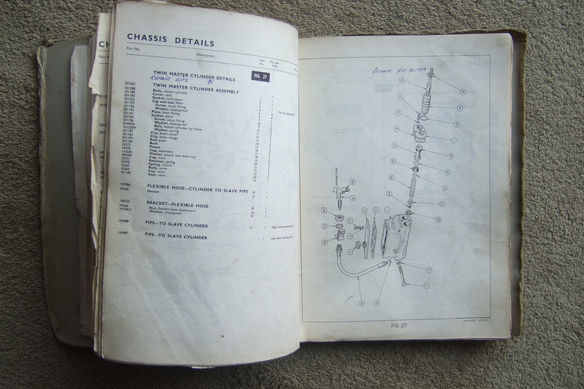 Standard Vanguard Series 2 Spare Parts Catalogue Nelson Merchants